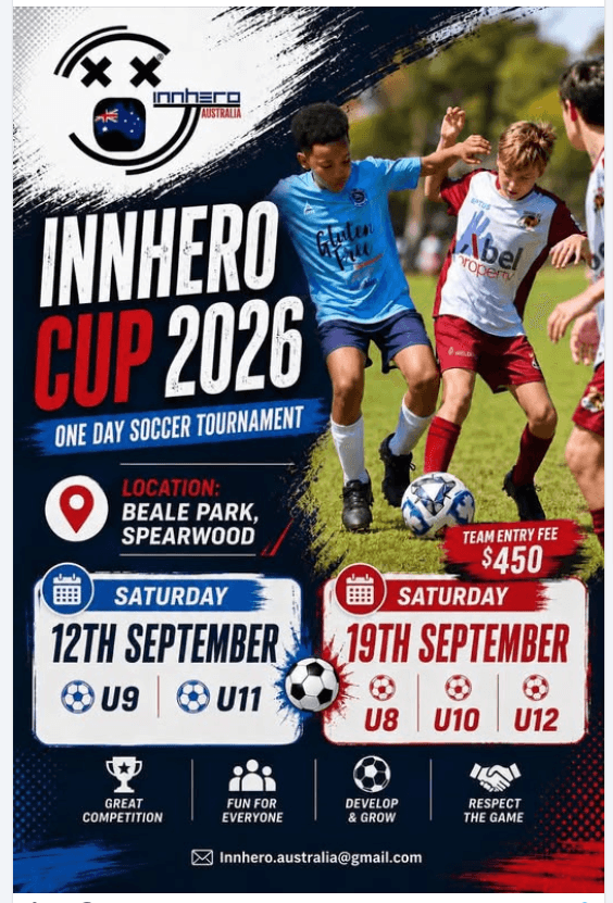 Flyer for InnHero Cup 2026, supplied by InnHero Australia